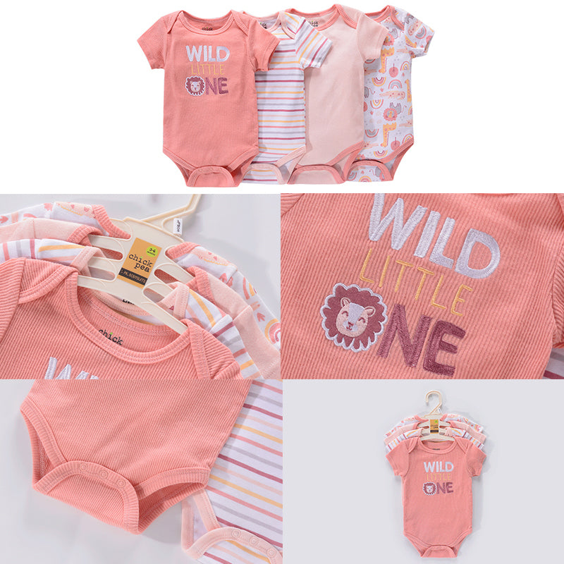 The Mum Shop AU- 4Pcs Summer BabyGrow/Onesie Set -Available in Sizes 3months-12months, Multiple sets to choose from