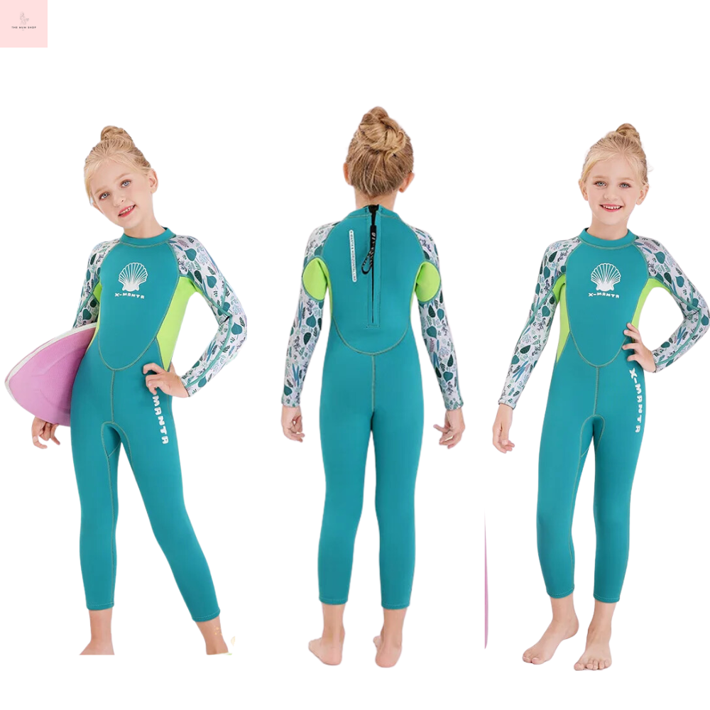 The Mum Shop AU-Summer 2023 Girls Surf/Swimsuit  -Available in Pink & Blue , 2 options to choose from Long Sleeve or Short Sleeve