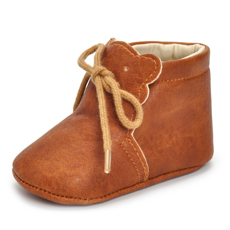 The Mum Shop Au-Leather Baby Booties Available  in Sizes 0-24Months