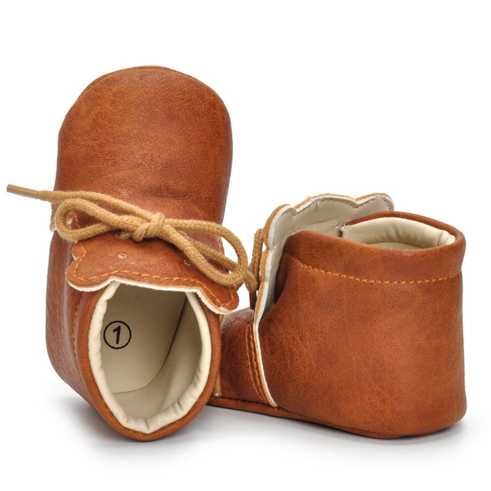 The Mum Shop Au-Leather Baby Booties Available  in Sizes 0-24Months