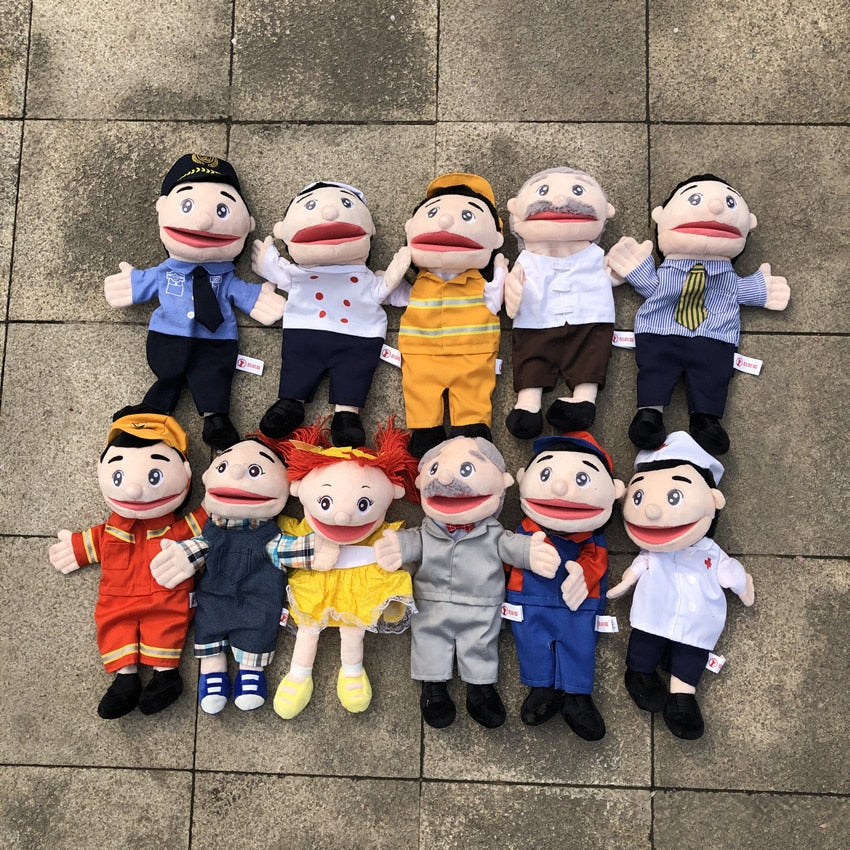 The Mum Shop Au Learning With Louis Hand Puppets -Available in 29 Styles (Doctor, Engineer, Police Officer, Farmer, Teacher, Fireman, Shef ect)