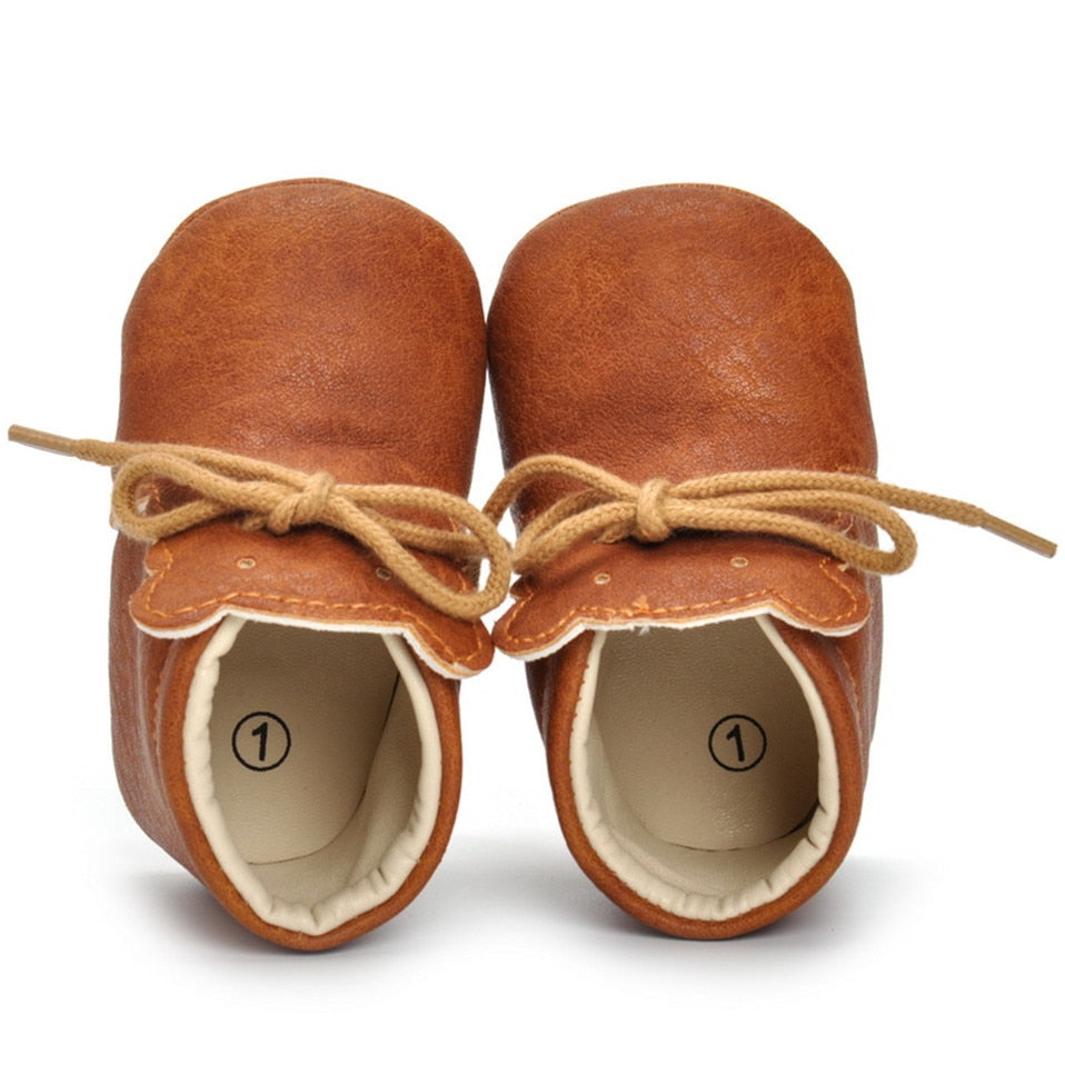 The Mum Shop Au-Leather Baby Booties Available  in Sizes 0-24Months