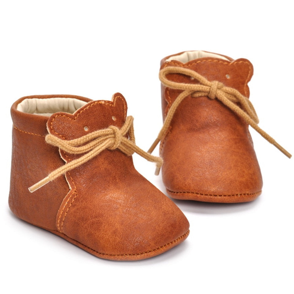 The Mum Shop Au-Leather Baby Booties Available  in Sizes 0-24Months