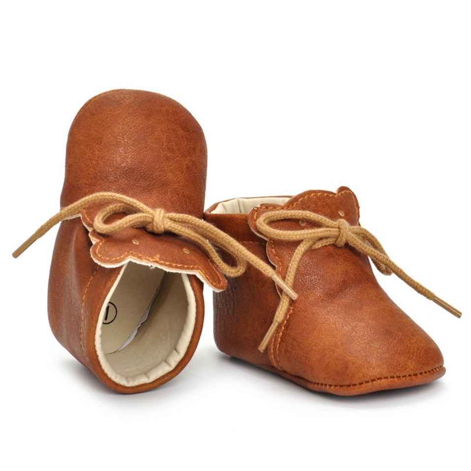 The Mum Shop Au-Leather Baby Booties Available  in Sizes 0-24Months