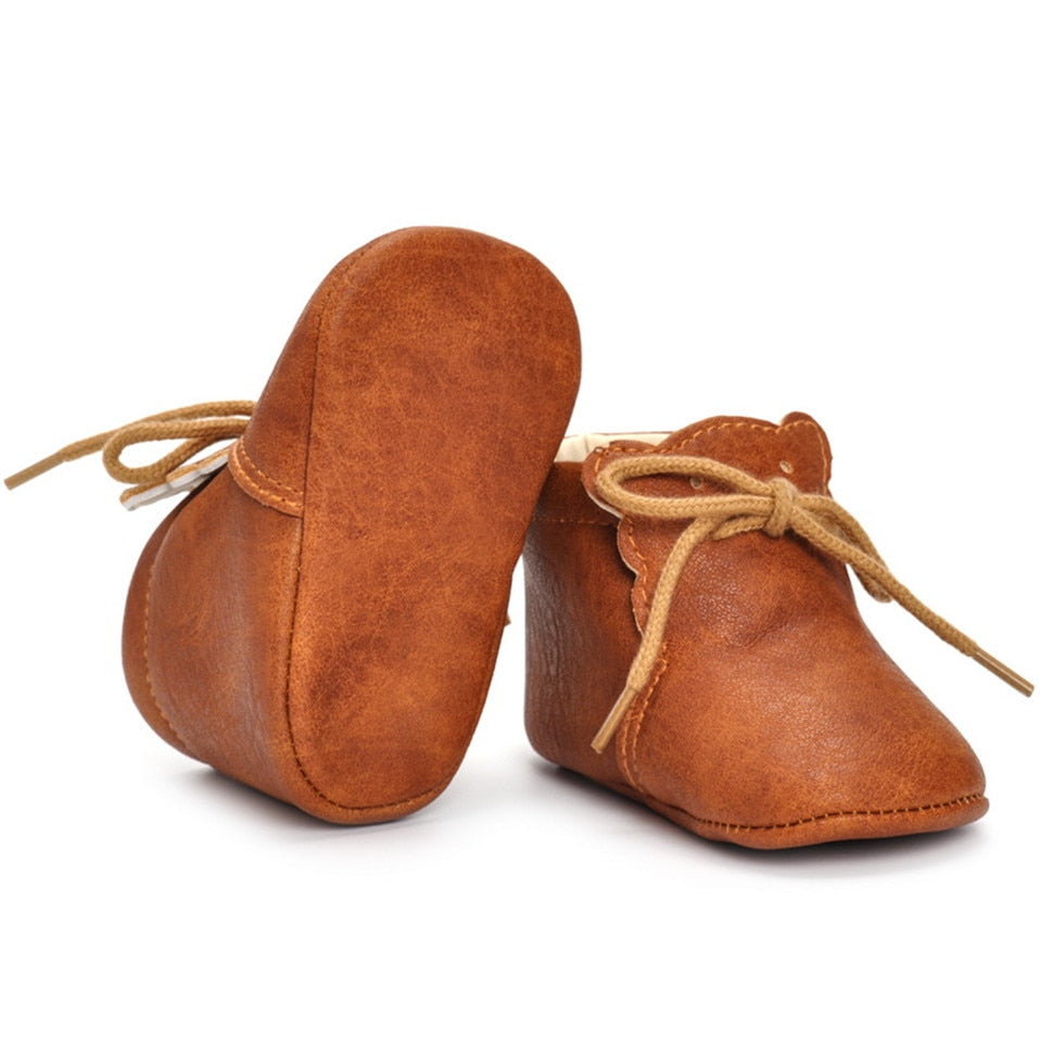 The Mum Shop Au-Leather Baby Booties Available  in Sizes 0-24Months