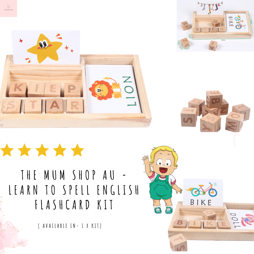 The Mum Shop AU -Learn to spell  English FlashCard Kit