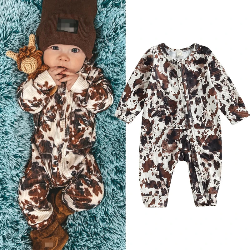 The Mum Shop AU-Nguni Baby Western Zipper Jumpsuit Romper 0-18M