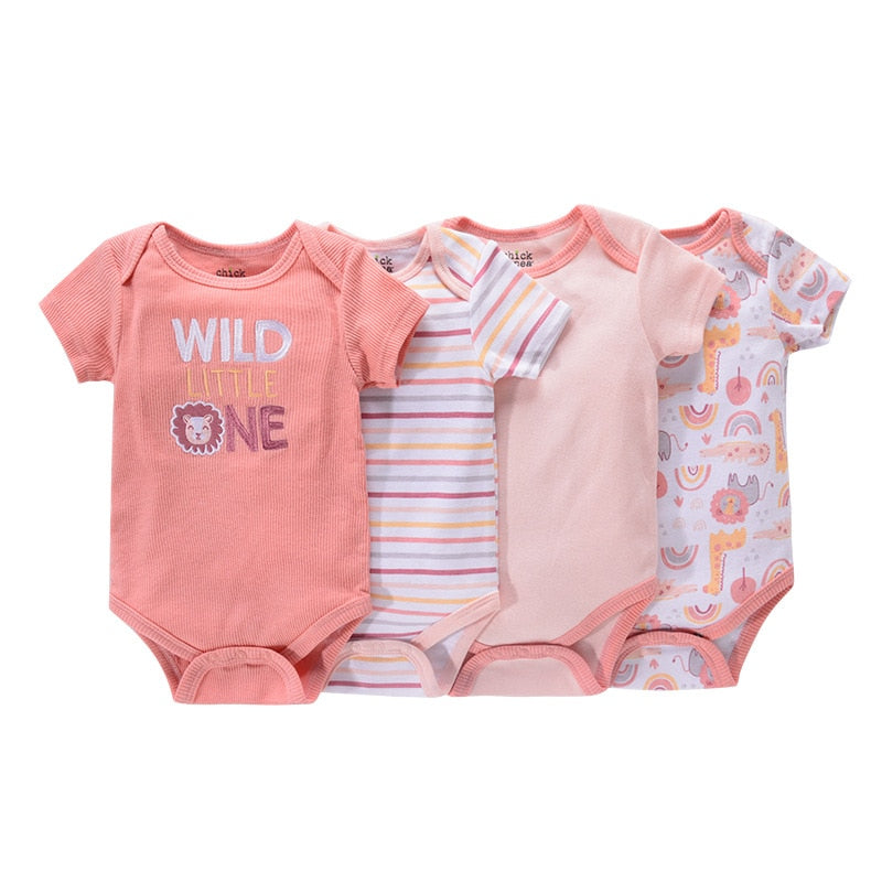 The Mum Shop AU- 4Pcs Summer BabyGrow/Onesie Set -Available in Sizes 3months-12months, Multiple sets to choose from