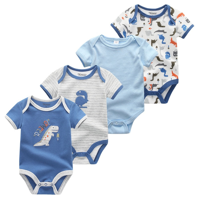 The Mum Shop AU- 4Pcs Summer BabyGrow/Onesie Set -Available in Sizes 3months-12months, Multiple sets to choose from