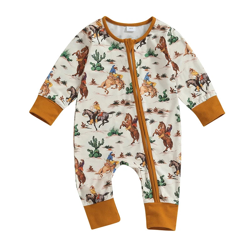 The Mum Shop AU-Baby Western Zipper Jumpsuit