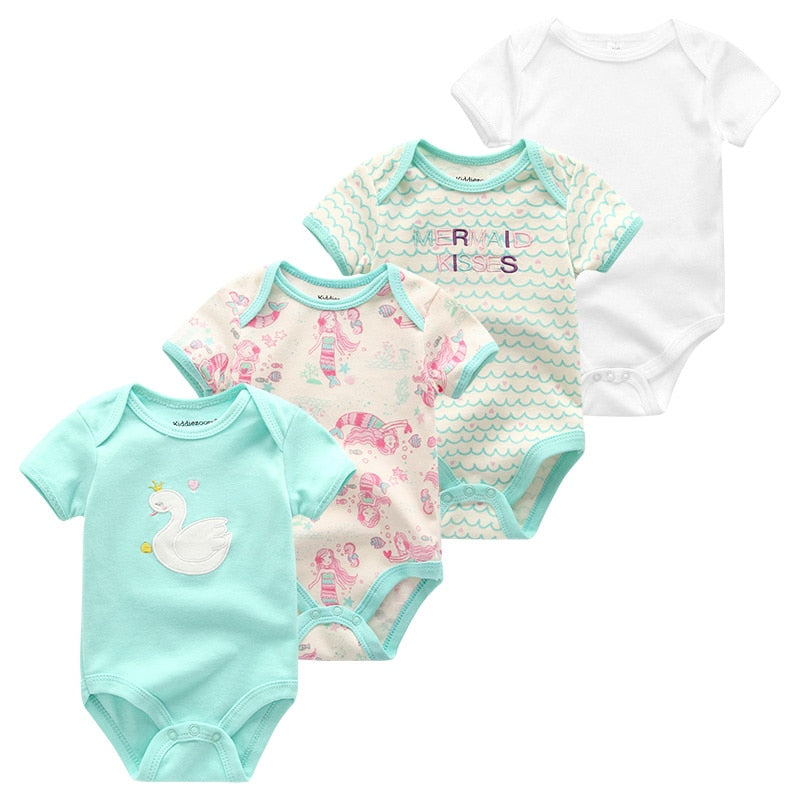 The Mum Shop AU- 4Pcs Summer BabyGrow/Onesie Set -Available in Sizes 3months-12months, Multiple sets to choose from