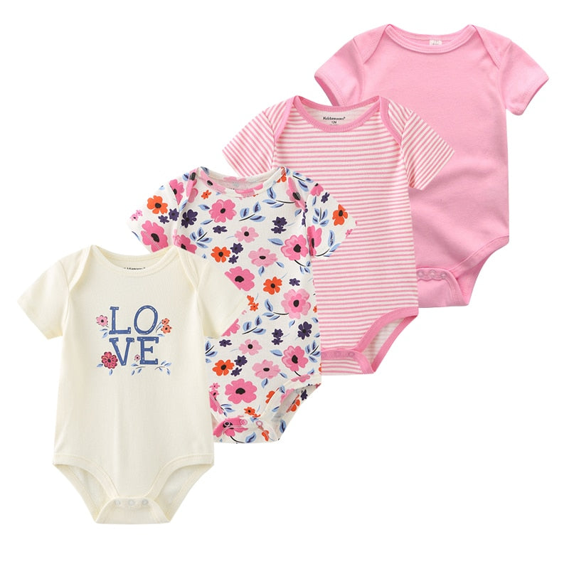 The Mum Shop AU- 4Pcs Summer BabyGrow/Onesie Set -Available in Sizes 3months-12months, Multiple sets to choose from