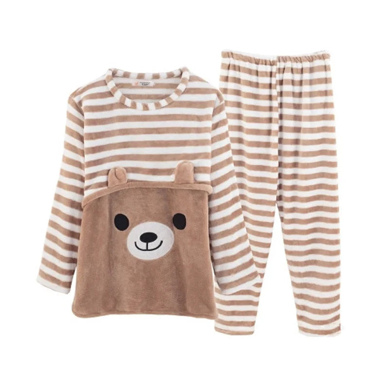 The Mum Shop AU-Maternity Winter Breastfeeding Pajamas Set-Available in Sizes S, M,L,XL,XXL,XXXL