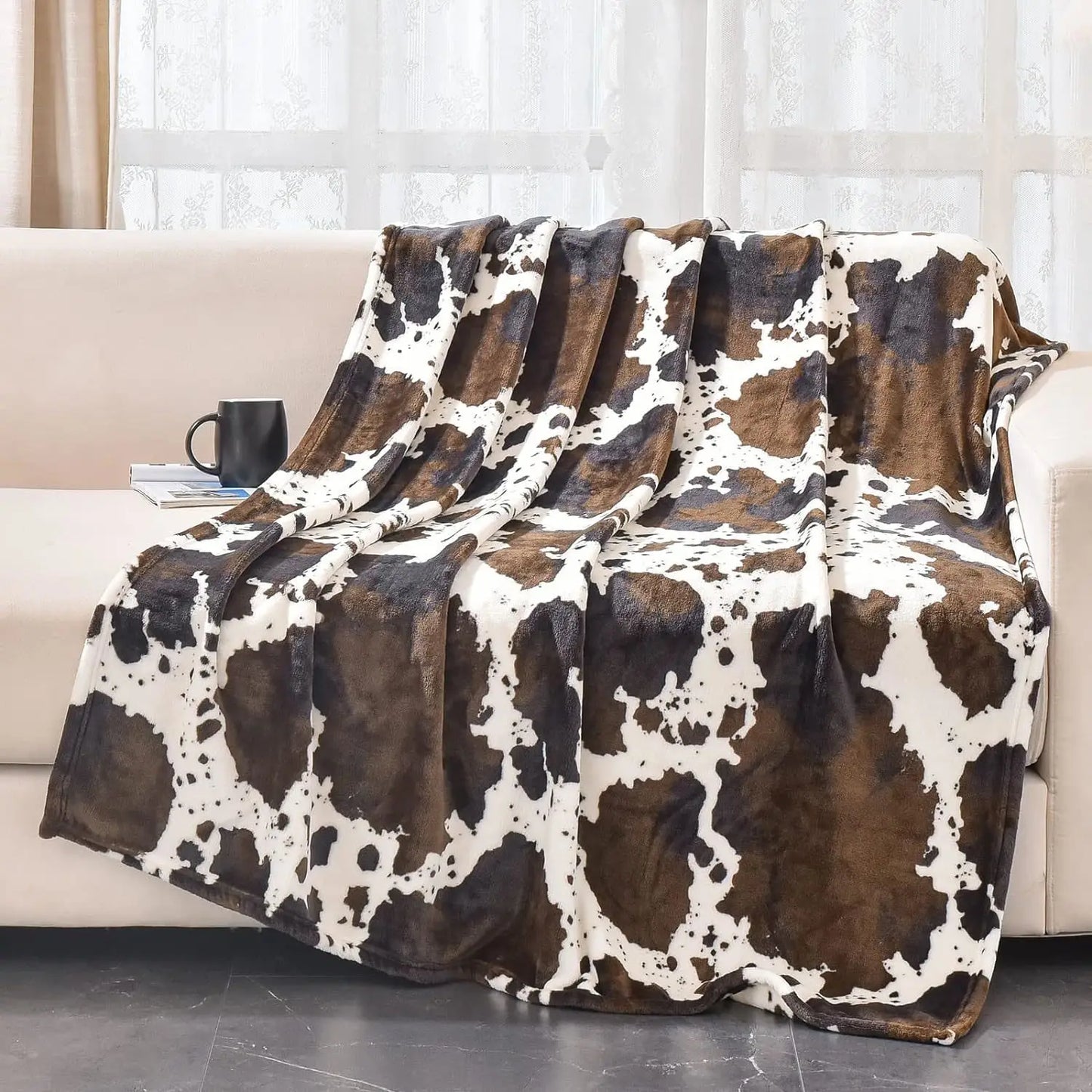 The Mum Shop AU-Soft Flannel Cow printed blanket-Available in different sizes