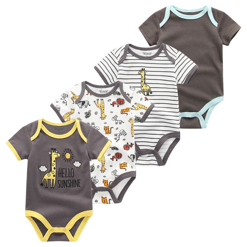 The Mum Shop AU- 4Pcs Summer BabyGrow/Onesie Set -Available in Sizes 3months-12months, Multiple sets to choose from