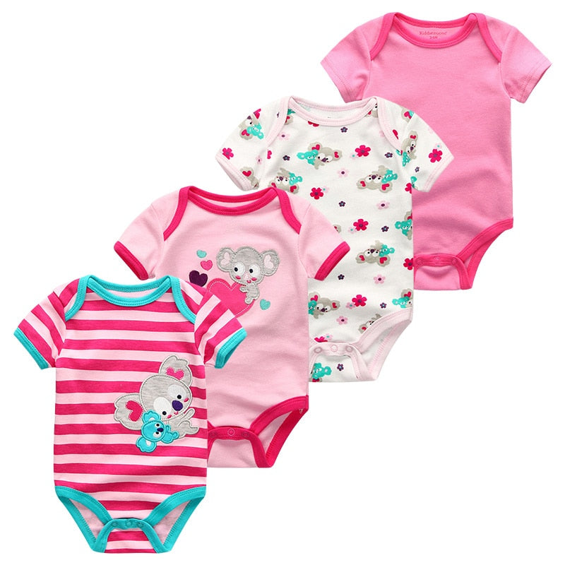 The Mum Shop AU- 4Pcs Summer BabyGrow/Onesie Set -Available in Sizes 3months-12months, Multiple sets to choose from