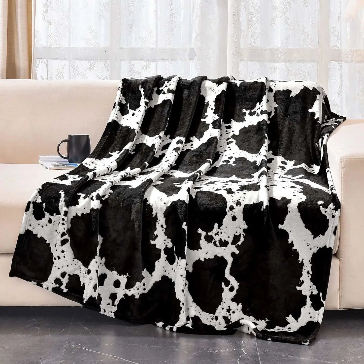 The Mum Shop AU-Soft Flannel Cow printed blanket-Available in different sizes