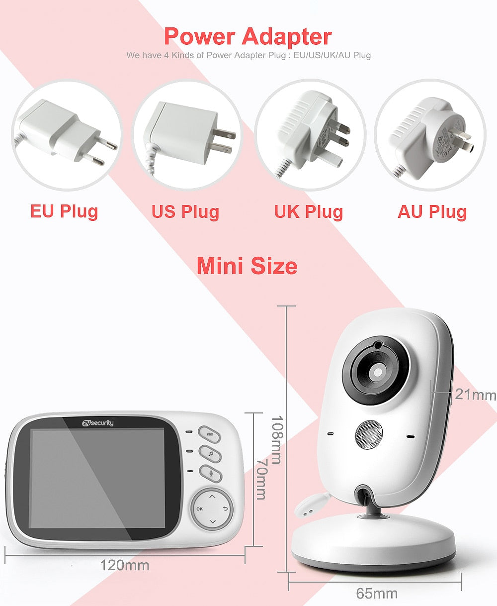 The Mum Shop AU -Wireless (No WIFI) -Baby Monitor 2.4G  Video with  2-way communication Audio & Night Vision