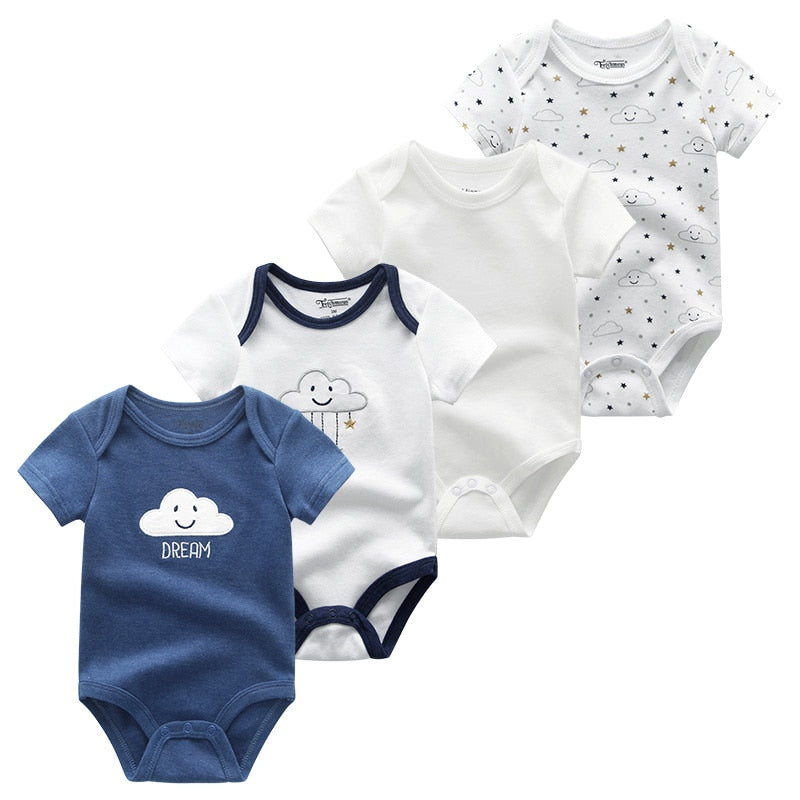 The Mum Shop AU- 4Pcs Summer BabyGrow/Onesie Set -Available in Sizes 3months-12months, Multiple sets to choose from