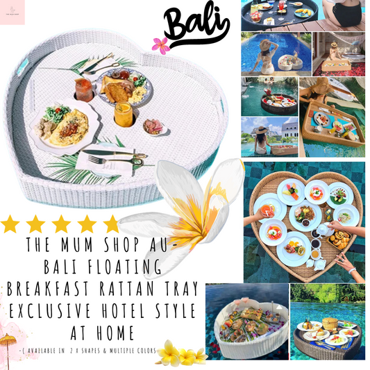 The Mum Shop AU-Bali Floating Breakfast Rattan Tray EXCLUSIVE Hotel Style at home