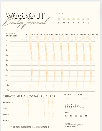 The Mum Shop AU-MumBell Fitness Tracker Workout Daily Journal / Workout Log Book/Fitness Planner - 75Pages- Sets,Reps, Water &amp; Macro Tracking