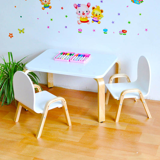 The Mum Shop AU Toddler wooden Table with 2x Chairs