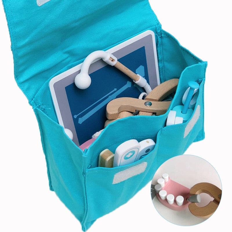 The Mum Shop AU-All Inclusive Wooden Toddler Doctor/Dentist Playset