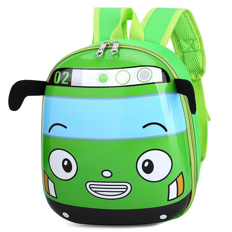 3D Kids-  Turtle shell Hard cover BUS School Backpack