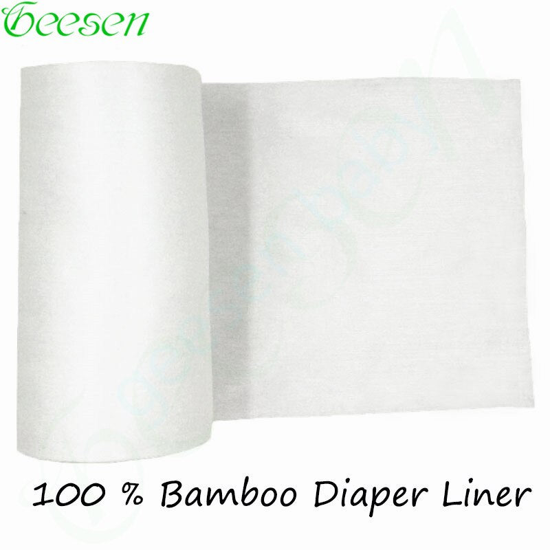 Bamboo Flushable Diaper Liner,100 Sheets/Roll Biodegradable Disposable For 3-36 Months And 3-15 Kgs Baby