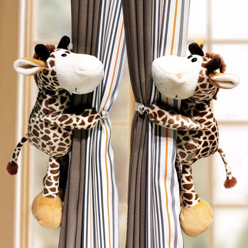 2pcs Curtain Tieback for Nursery/kids Room -Soft Safari Animal kids room curtain tieback decor