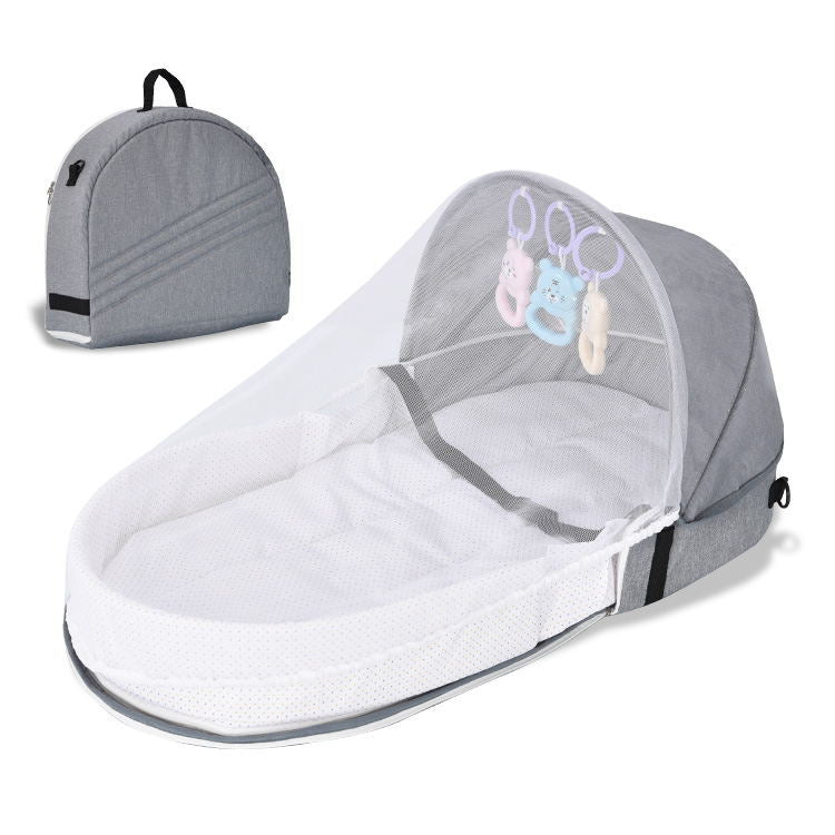 Easy Foldable Travel Baby Beach Bassinet/ Crib with Mosquito Net