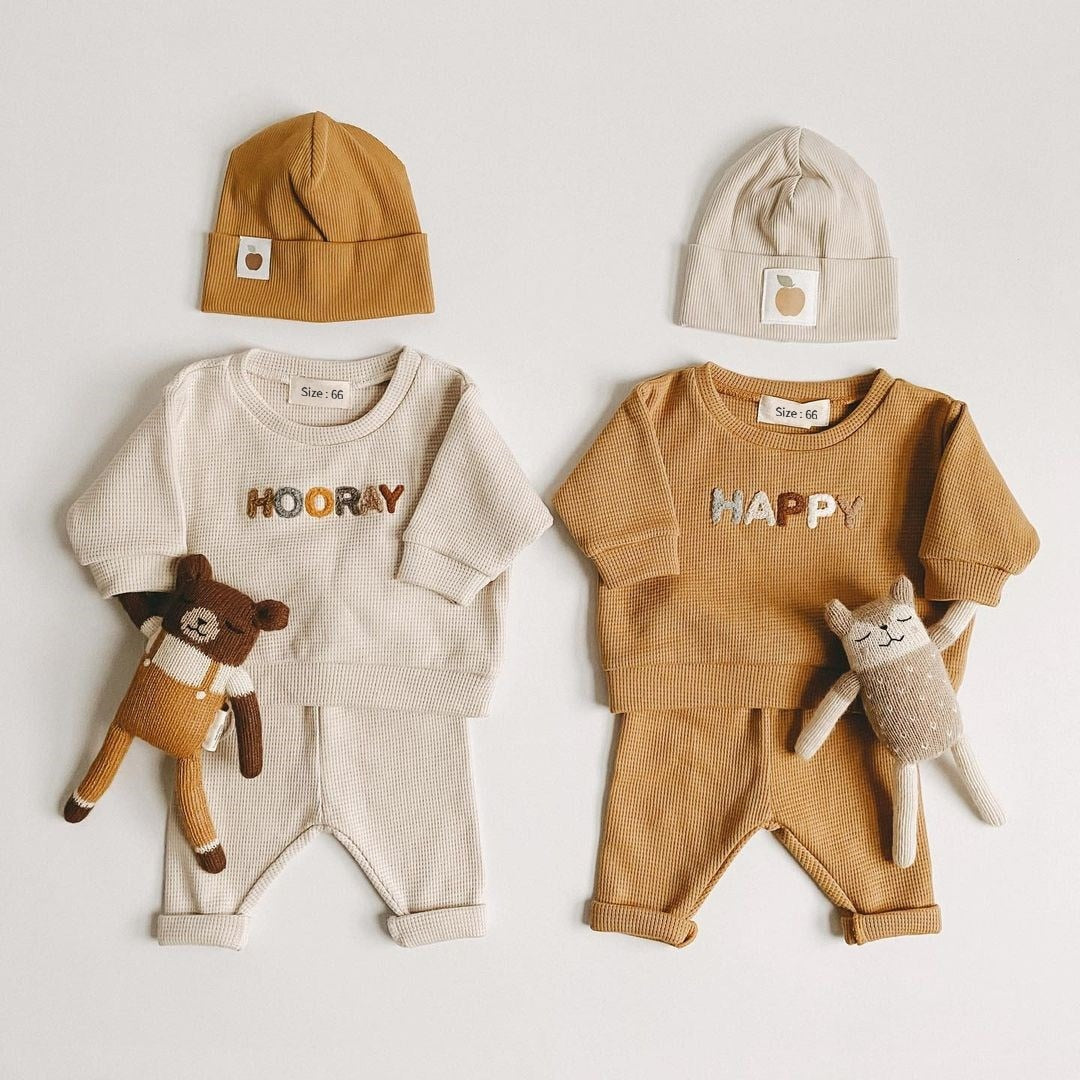 Baby/Toddler Natural Cotton -Full Outfit (4x styles to choose from) Size 3months-3years)