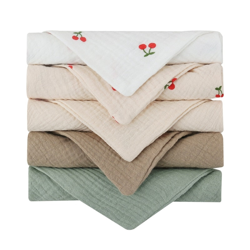 5PCS 100% Cotton Baby Face Towels