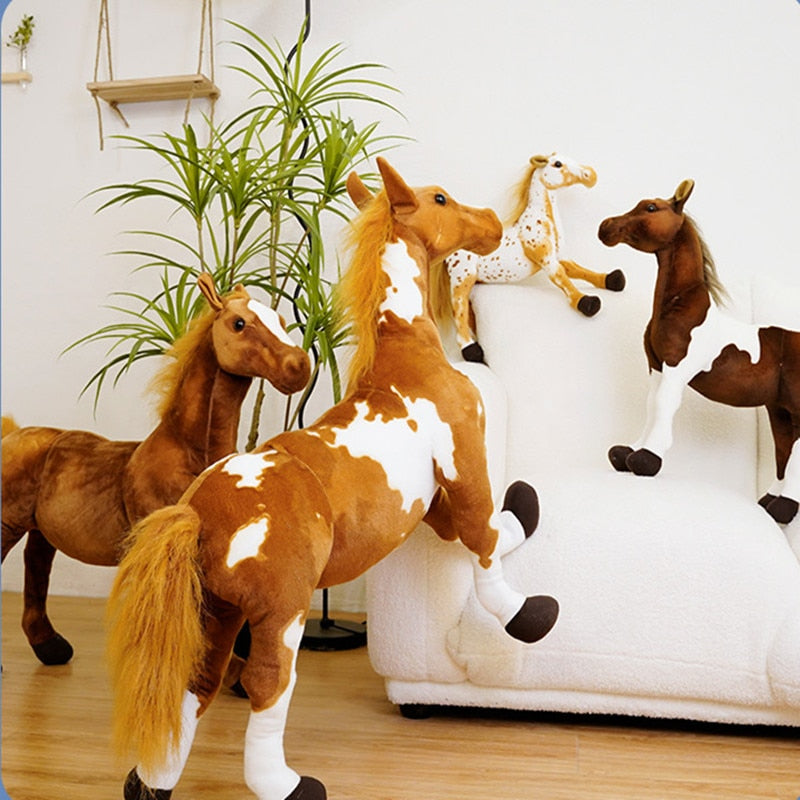 Kids Real Looking Horse Stuffed Plush Animal-4x styles to choose from (Available in 3x Sizes)