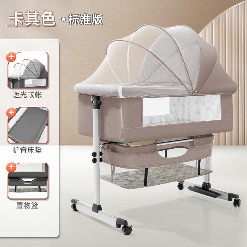 Multi-functional Adjustable NewBorn Cow-Sleeper Bassinet/Crib -(2 colors to choose from)