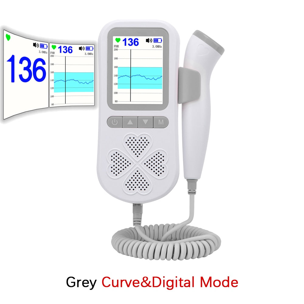 The Mum Shop Au-Baby Doppler-LED Curve Display 3.0MHz Doppler Fetal Heart rate Monitor