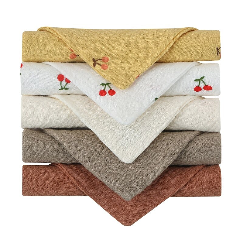 5PCS 100% Cotton Baby Face Towels