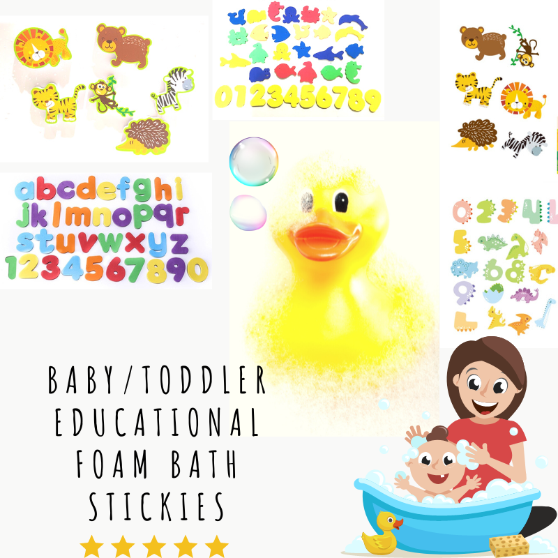 Baby/Toddler educational Bath Foam Stickies