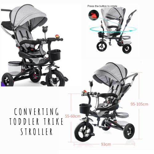 Toddler Stroller 3 In 1 Portable Baby Trike Stroller -Converting